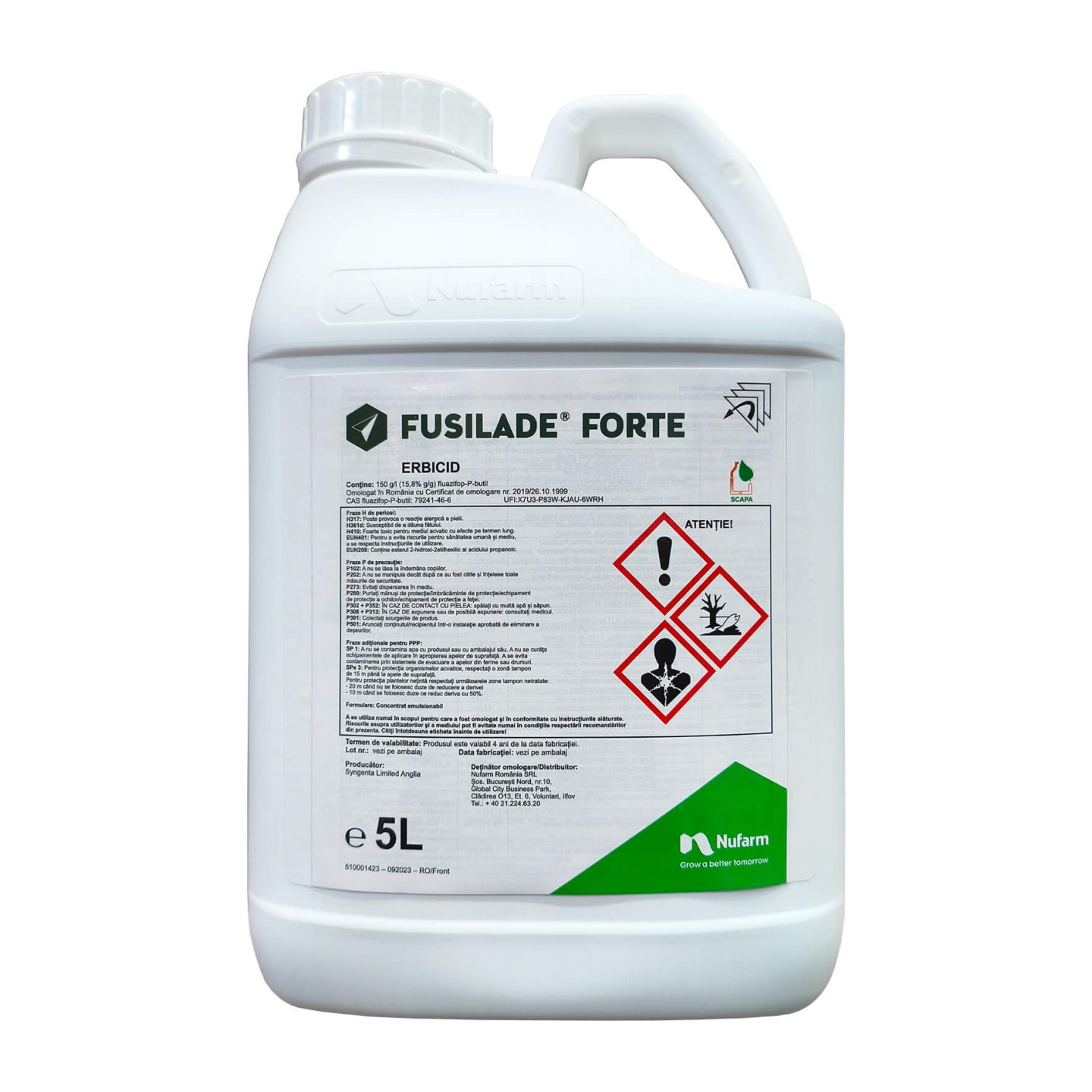 Fusilade Forte 150 EC 5L  – Erbicid cu Fluazifop-P-butil pentru combaterea costreiului și gramineelor | Nufarm